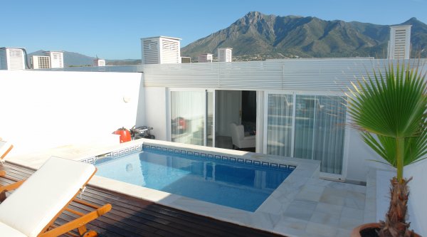 Marina Mariola Marbella, Penthouse 3 Bedrooms Duplex Apartment with Private Pool.